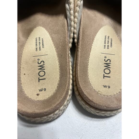 TOMS Paloma Criss Cross Woven and Iridescent Sandals Women Size 9 - Picture 8 of 9